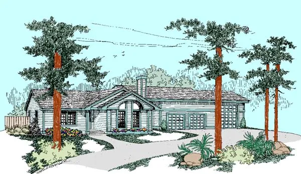 Full Rendering for House Plan #161710