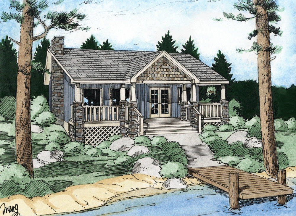 Full Rendering for House Plan #201590