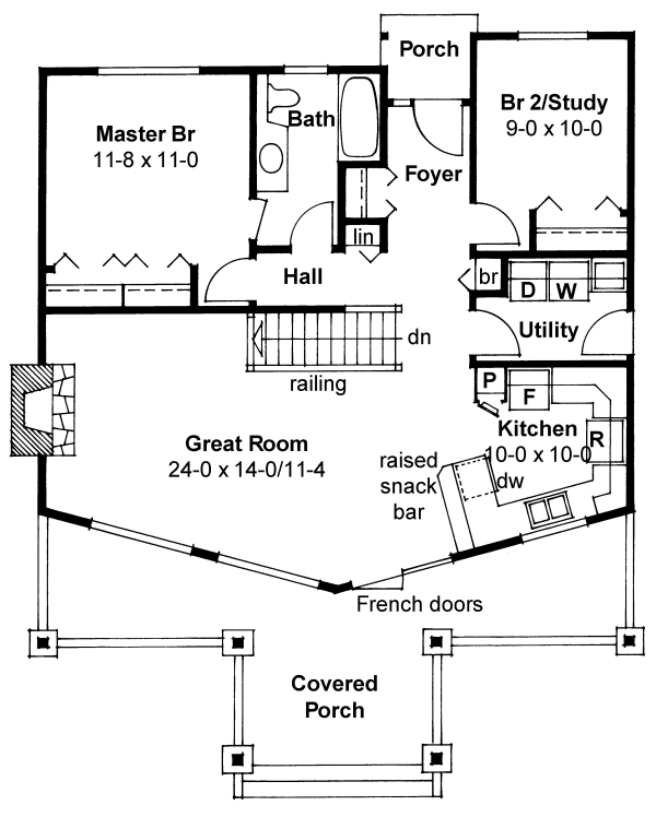 Main Floor Plan for House Plan #201590