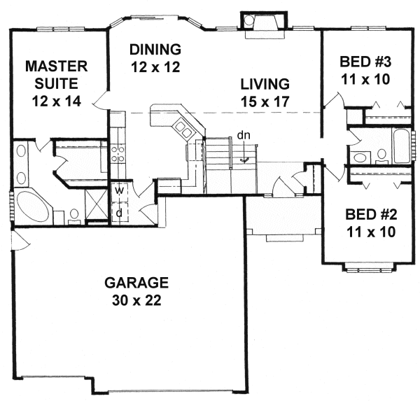 Main Floor Plan for House Plan #351431