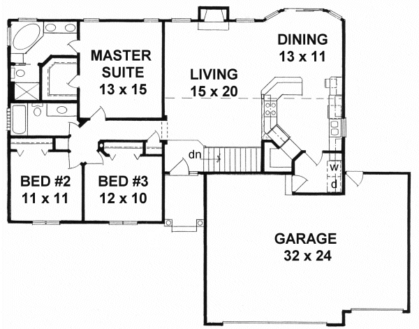 Main Floor Plan for House Plan #353841