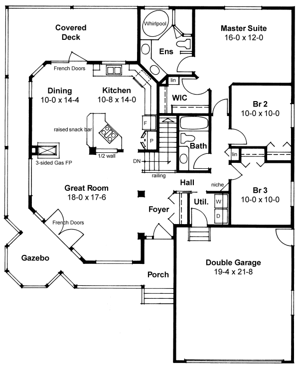 Main Floor Plan for House Plan #201940