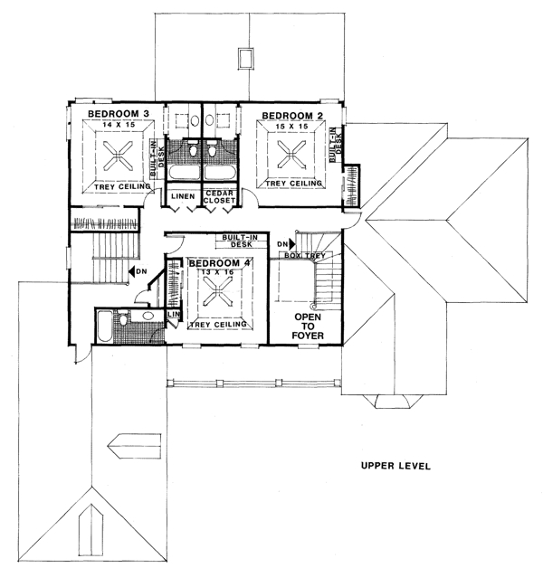 Second Floor Plan for House Plan #271063