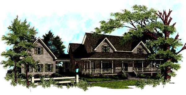 Full Rendering for House Plan #275043