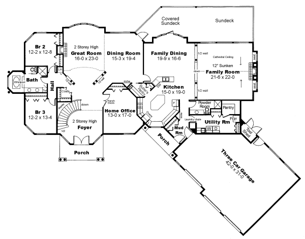 Main Floor Plan for House Plan #201509