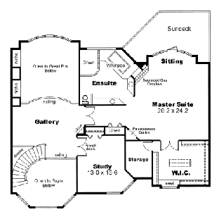 Second Floor Plan for House Plan #201509
