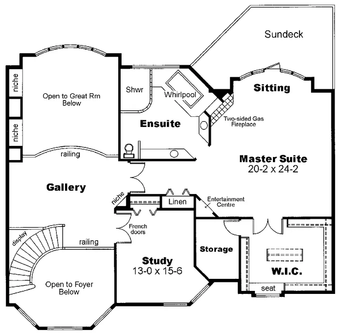 Second Floor Plan for House Plan #201509