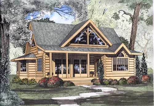 Full Rendering for House Plan #317001