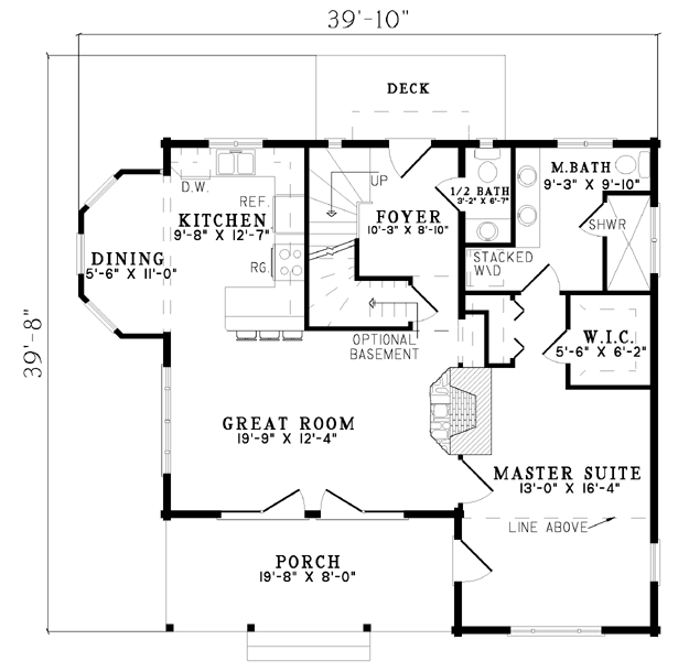 Main Floor Plan for House Plan #317001