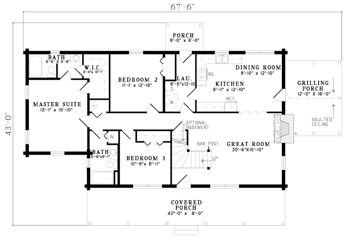 Main Floor Plan for House Plan #316001