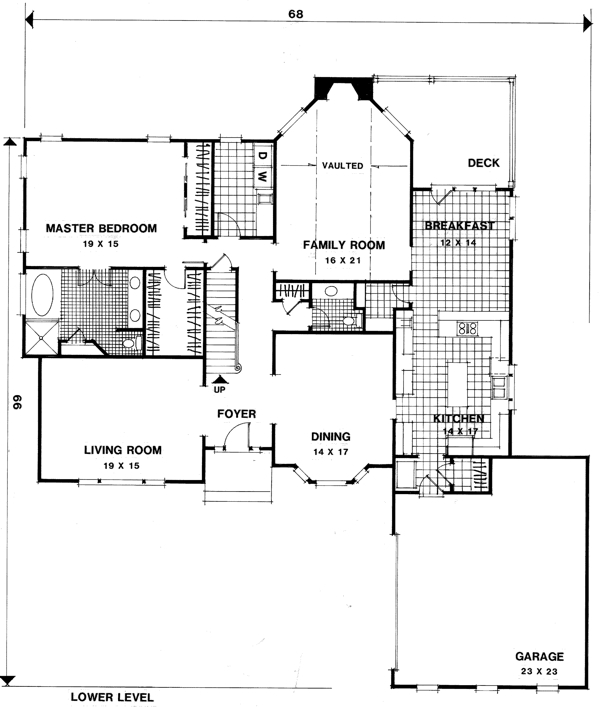 Main Floor Plan for House Plan #271043