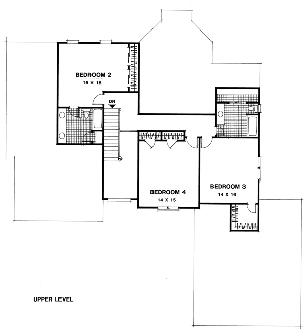 Second Floor Plan for House Plan #271043
