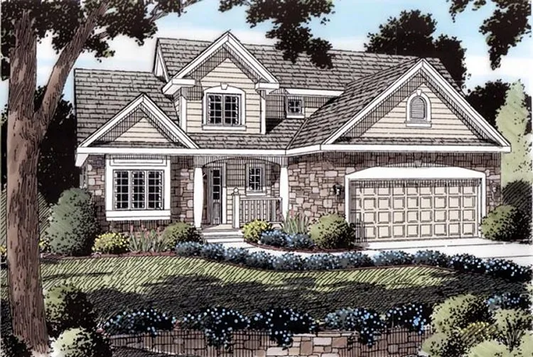 Full Rendering for House Plan #183202
