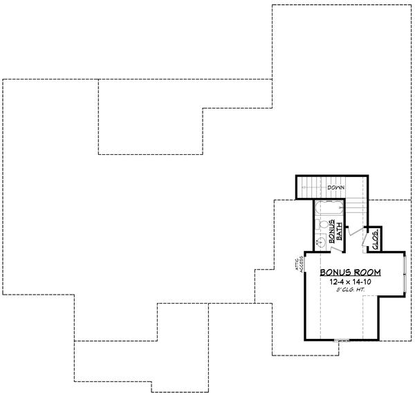 Attic Plan for House Plan #303732