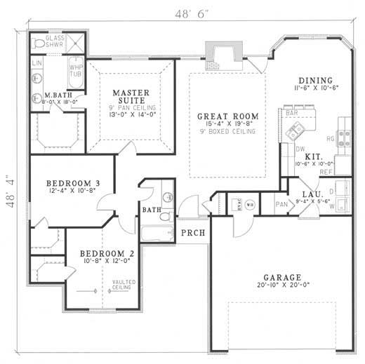 Main Floor Plan for House Plan #315110