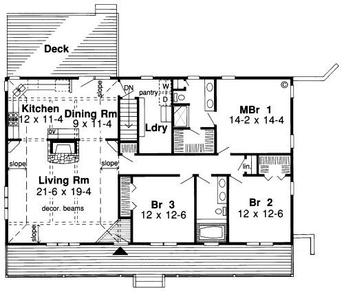 Main Floor Plan for House Plan #188910