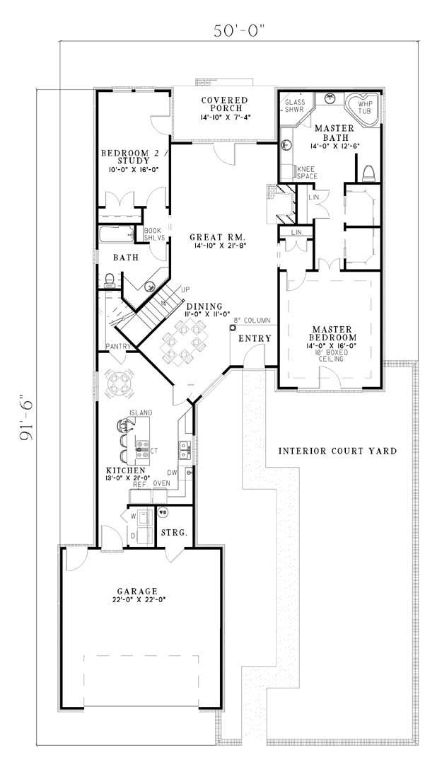 Main Floor Plan for House Plan #313210