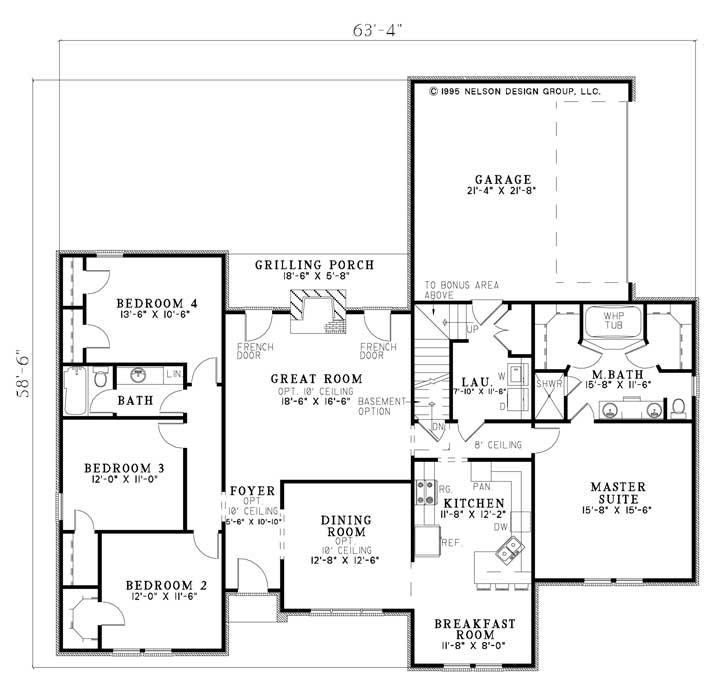 Main Floor Plan for House Plan #314510