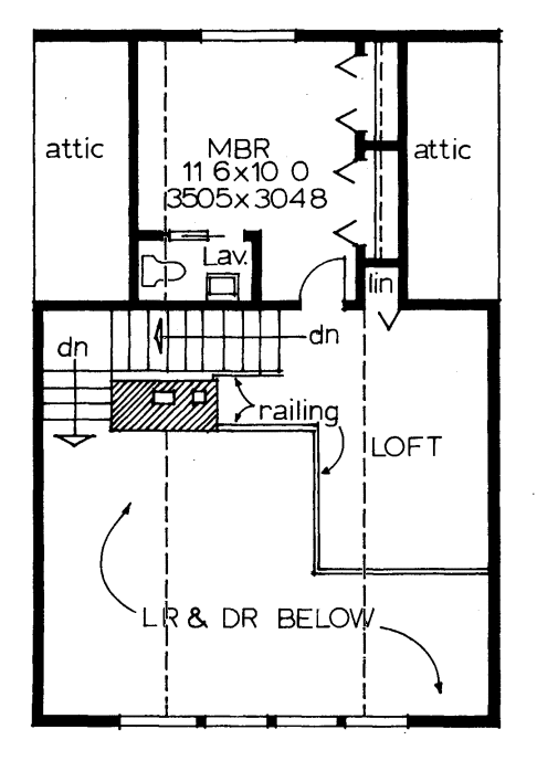 Second Floor Plan for House Plan #228107