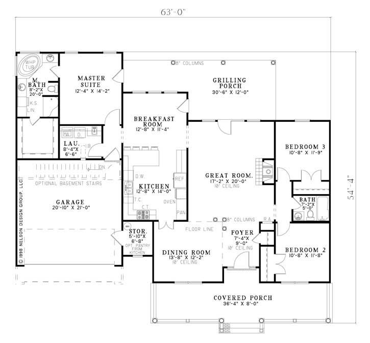Main Floor Plan for House Plan #310710