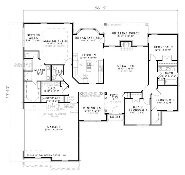 Main Floor Plan for House Plan #311710
