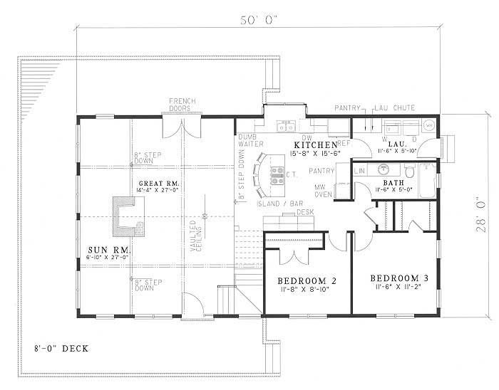 Main Floor Plan for House Plan #313710