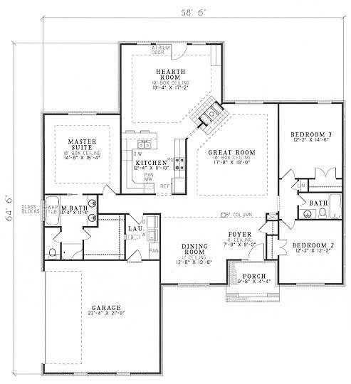 Main Floor Plan for House Plan #314910