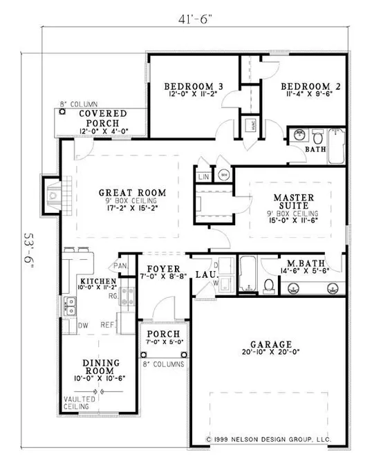 Main Floor Plan for House Plan #310020