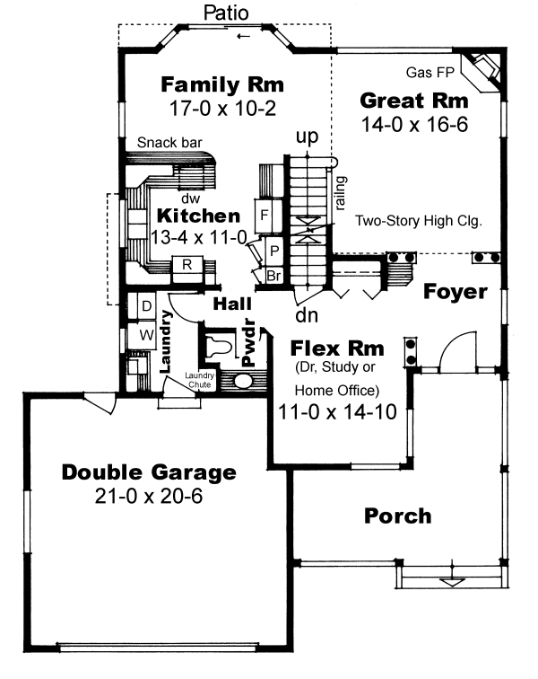 Main Floor Plan for House Plan #202040