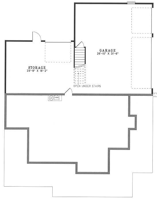 Floorplan lower for House Plan #317120