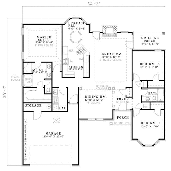 Main Floor Plan for House Plan #311220