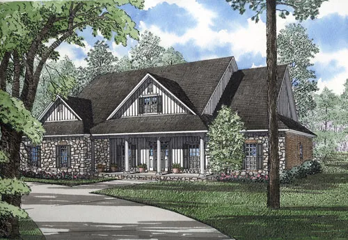 Full Rendering for House Plan #313220
