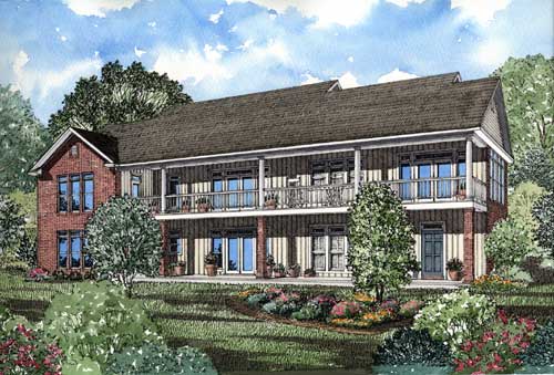 Rear Elevation for House Plan #312320