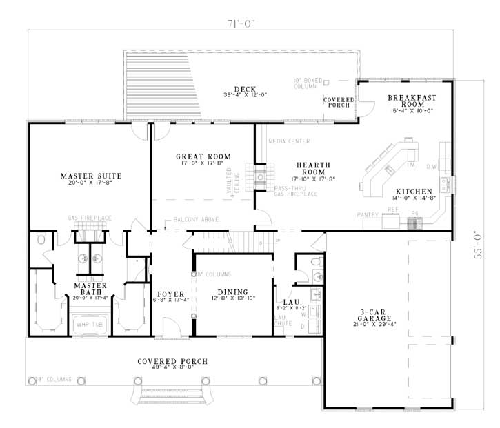 Main Floor Plan for House Plan #315620