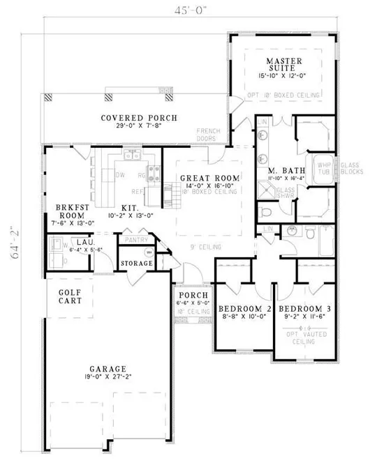 Main Floor Plan for House Plan #315820