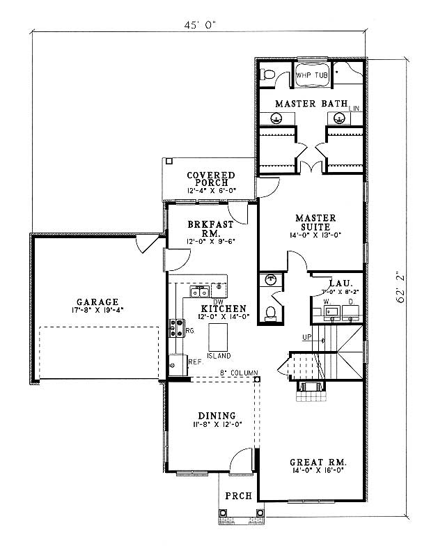 Main Floor Plan for House Plan #314920