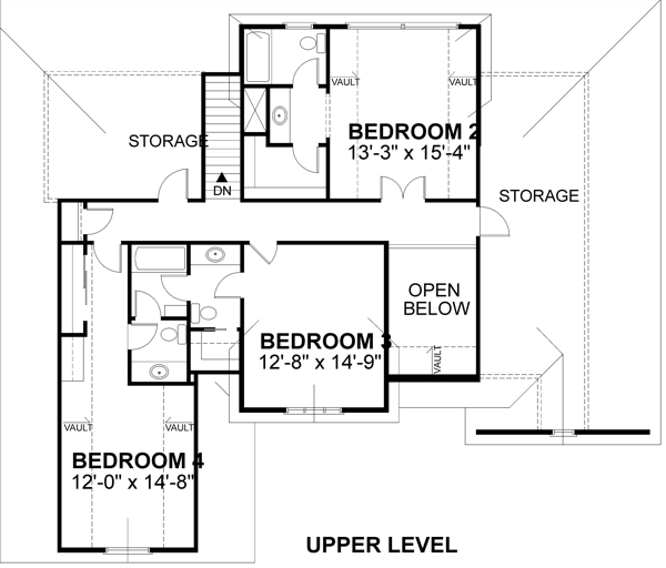 Second Floor Plan for House Plan #277003