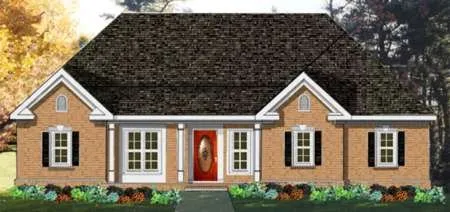 Full Rendering for House Plan #381002