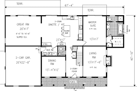 Main Floor Plan for House Plan #385002