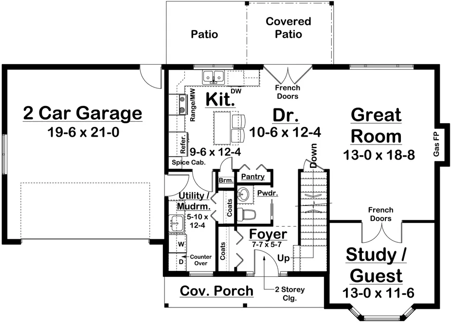 Main Floor Plan for House Plan #200295