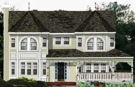 Full Rendering for House Plan #385102