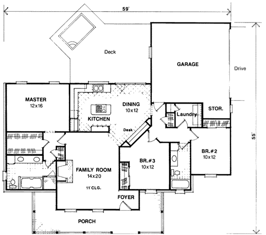 Main Floor Plan for House Plan #115951