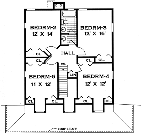 Second Floor Plan for House Plan #380202