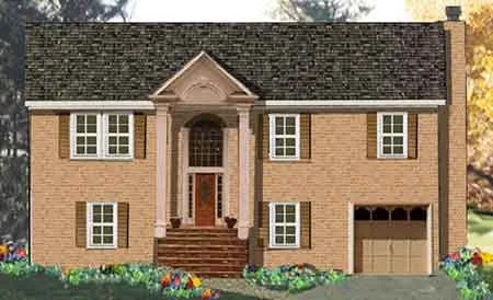 Full Rendering for House Plan #381202