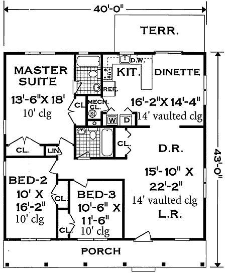 Main Floor Plan for House Plan #383402