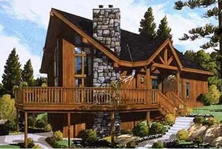 Full Rendering for House Plan #381062