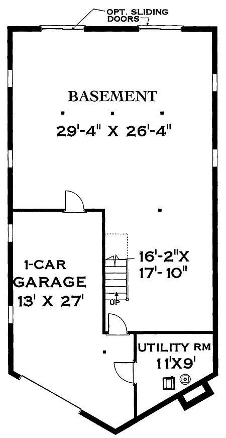 Floorplan lower for House Plan #384062
