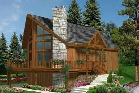 Full Rendering for House Plan #385362