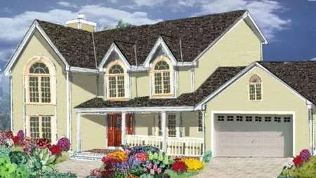 Full Rendering for House Plan #382049