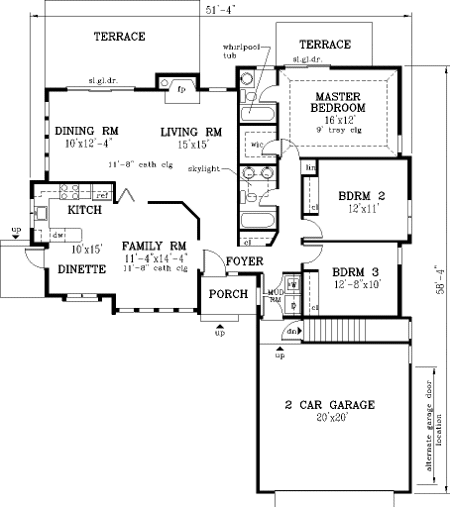 Main Floor Plan for House Plan #380449